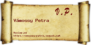Vámossy Petra névjegykártya